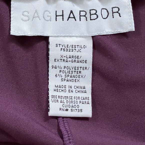 Deep plum trousers size extra large by Sag Harbor - Picture 2 of 6